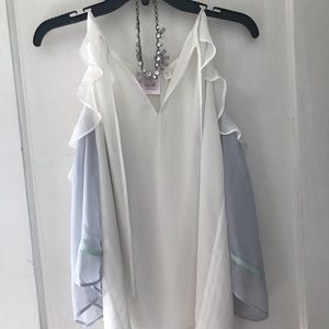 Lauren Conrad open shoulder blouse